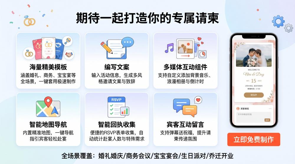 回门宴电子请柬制作全攻略：大气美观｜零基础速做｜一键分享